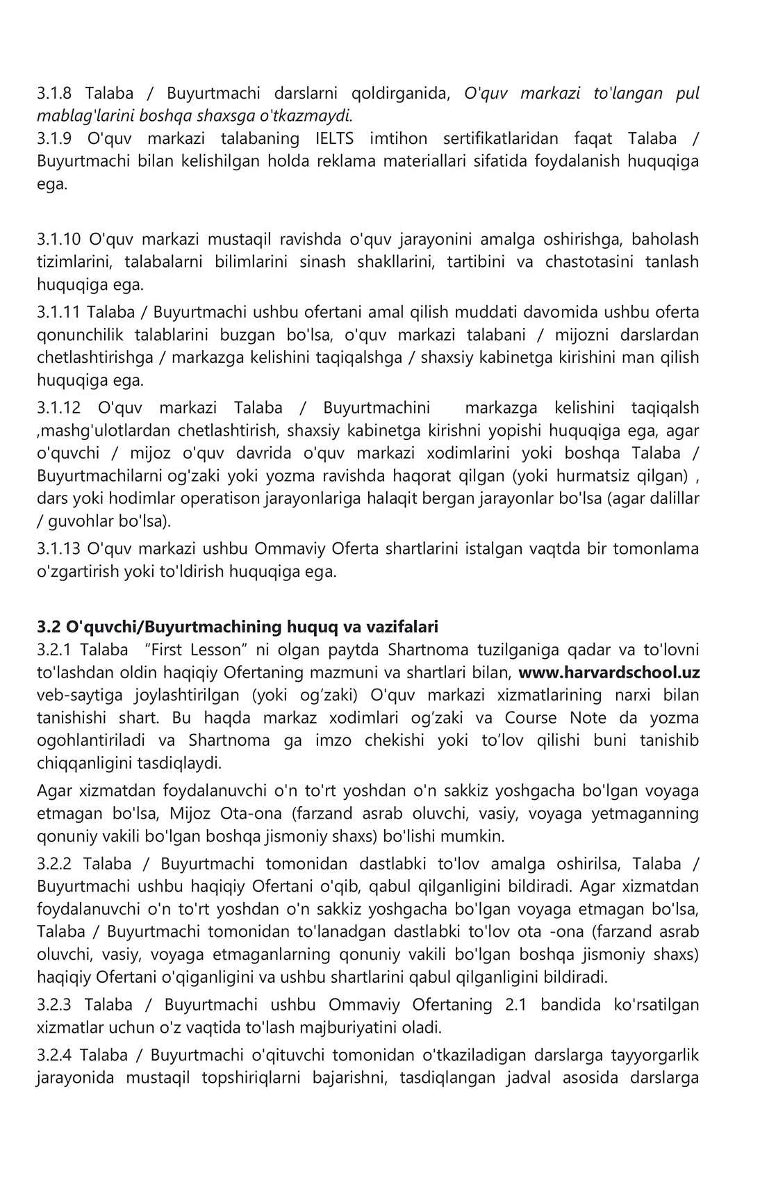 harvard school o`quv markazi sayti